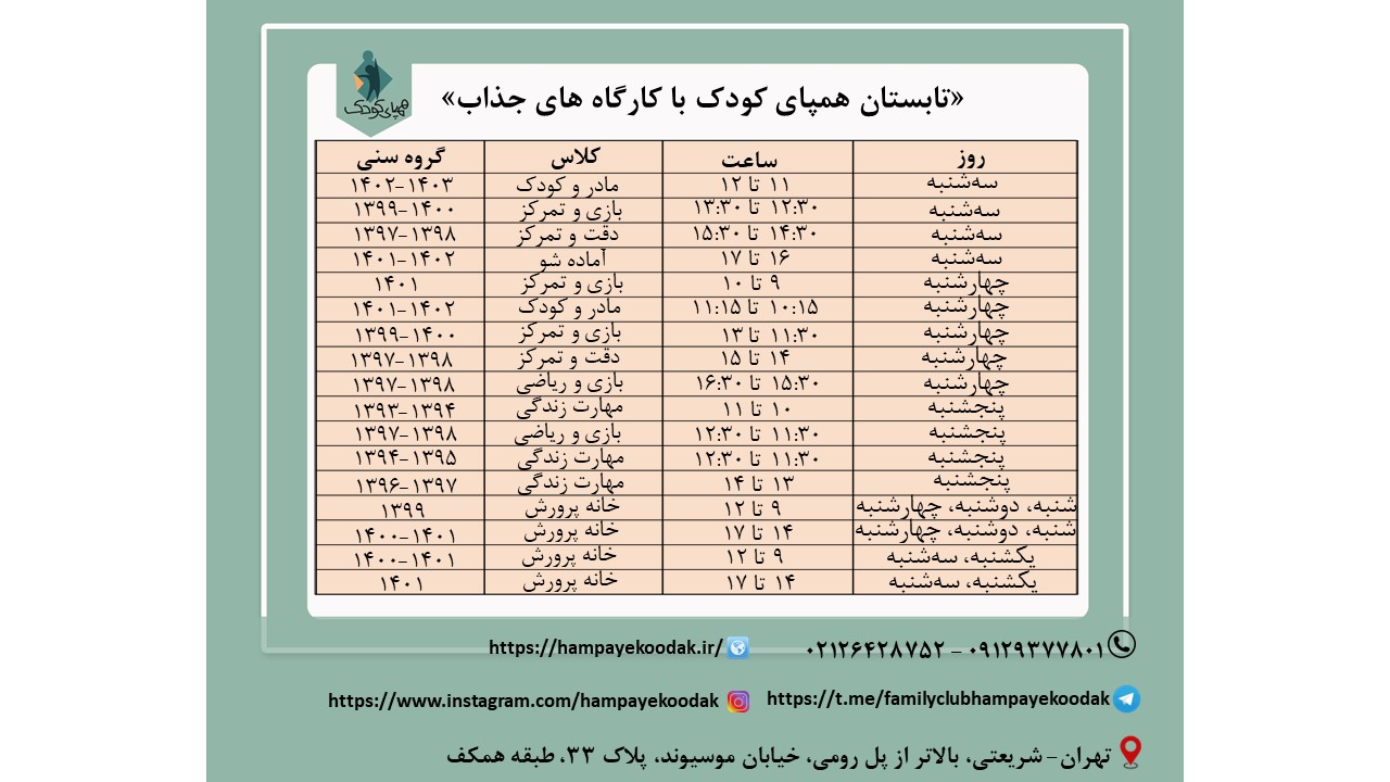 برنامه‌ی کلاسی همپای کودک ۲